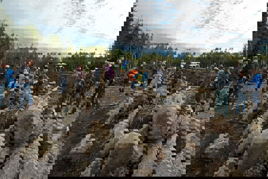 Besøk ved utgraving for E18