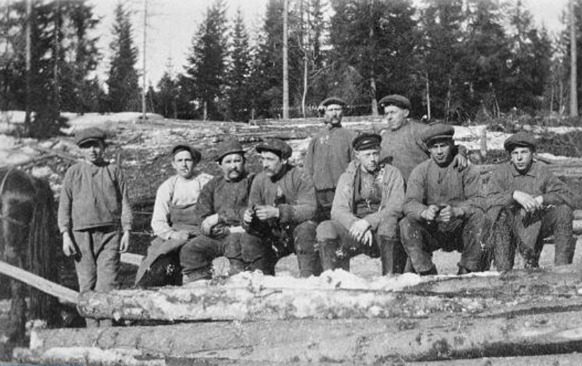 Skogsarbeid i gamle dager